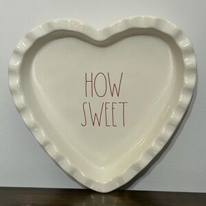 Rae Dunn How Sweet Heart-Shaped Pie Dish
